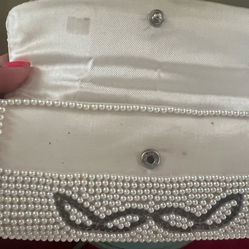 VTG  Beaded Pearl Clutch Bag Clutch - Picture 7 of 11